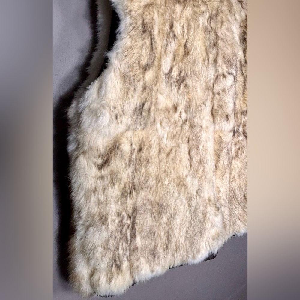 REVERSIBLE Rabbit Fur Lined Vest - Picture 11 of 16